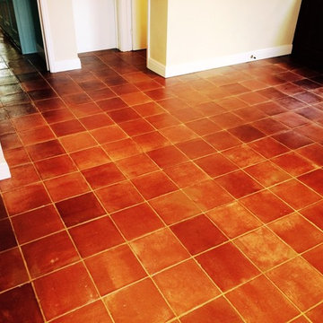 Terracotta Tiled Kitchen Floor Deep Cleaned and Sealed in Henfield