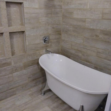 Handicap Shower installation for a disabled vet