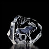 Bull Moose Crystal Sculpture