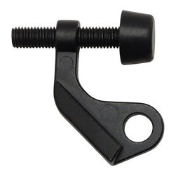 Designers Impressions - 8088 Matte Black Hinge Pin Door Guard Door Stop - Door Stops