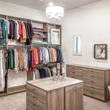 Spacious Custom Closet w/ deluxe island