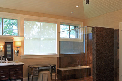Inspiration for a contemporary bathroom remodel in St Louis