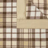 Sleep Philosophy Printed Knit Micro Fleece Blanket, 2" Matte Satin Binding, Tan