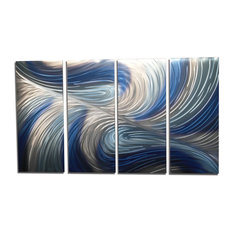 "Echo 3 Blues v2" Metal Wall Art by Miles Shay, 4-Piece Set