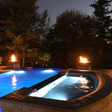 Linden Estates Travertine Poolscape