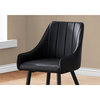 Dining Chair Set Of 2 Side Upholstered Kitchen Pu Leather Look Black