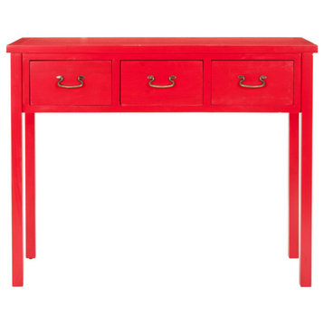 Lou Console With Storage Drawers, Hot Red