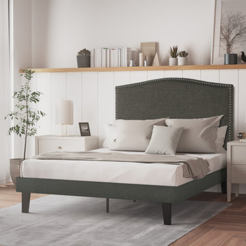 ARBO Upholstered Platform Beds with Headboards