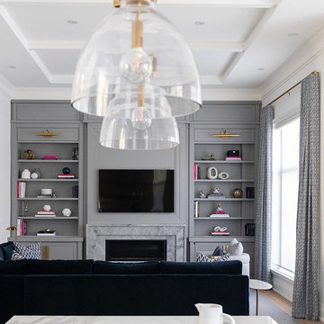 Bleu De Savoie fireplace