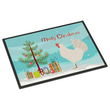 Caroline's TreasuresLeghorn Chicken Christmas Doormat 24x36 Multicolor