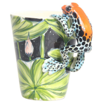 Frog 3D Ceramic Mug, Orange