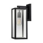 Globe Electric 44176 Hurley 1 Light 16" Tall Outdoor Wall Sconce - Matte Black