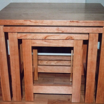Coffee Tables - Wooden Square Table Nest