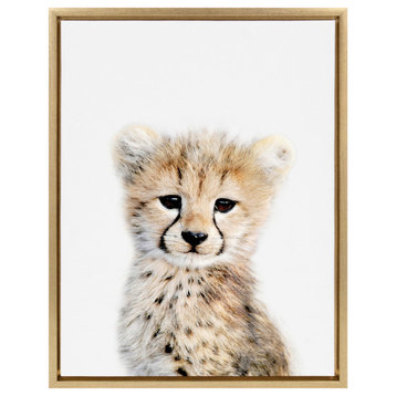 Sylvie Cheetah Framed Canvas By Amy Peterson
, Gold 18x24