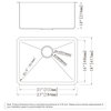 Dowell Undermount Single Bowl Stainless Kitchen Sink - Small Radius, 21w X 16l X 10d