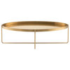 Gaultier Gold Metal Oval Coffee Table