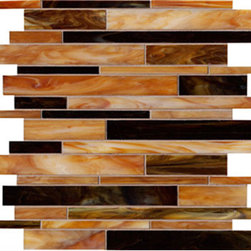 Baja Sunset Linear Glass Mosaic Tile - Mosaic Tile