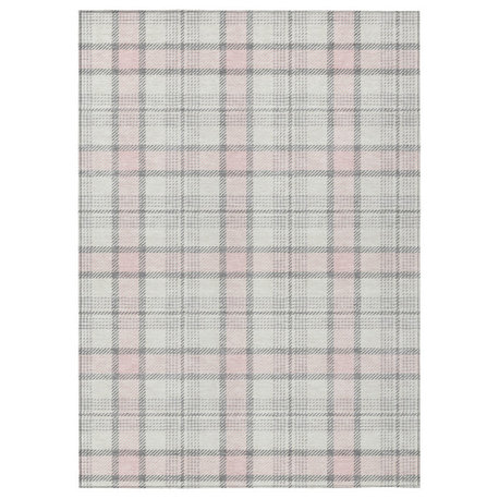 Machine Washable Indoor/Outdoor Chantille ACN1052 Pink 10' x 14' Rug