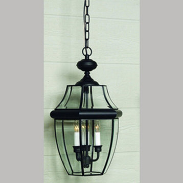 Quoizel NY1180K Four Light Outdoor Hanging Lantern, Mystic Black Finish