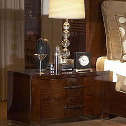 AICO Furniture - Via Lustra Nightstand - 21040-40 - Fabric