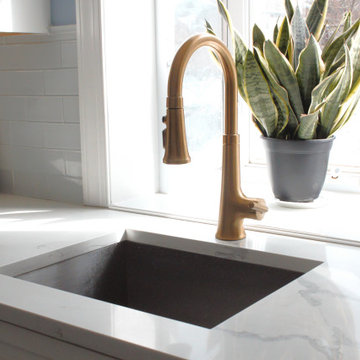 Modern Kitchen with Waterfall Edge by Lauren