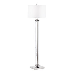 Nova - Nova Barbeto Black Nickel and Clear Acrylic Floor Lamp - Floor Lamps