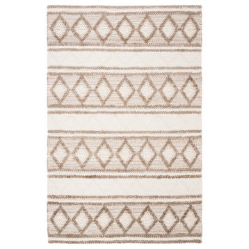 Safavieh Vintage Leather Collection NF866B Rug, Taupe/Ivory, 4' X 6'