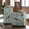 Crackled Blue Freya Containers Set of 2