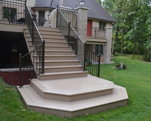 Angled Deck Stairs Ideas, Pictures, Remodel and Decor
