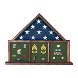Flag and Memorabilia, Flag Shadow Box, Combination Flag Medal - Products