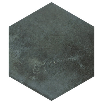 Industrial Hex Green Porcelain Floor and Wall Tile