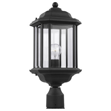 SeaGull Lighting Kent 82029-12 One Light Outdoor Post Lantern in Black