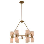 Kalco - Harlowe 28x26" 12-Light Transitional Chandelier by Kalco - From the Harlowe collection  this Transitional 28Wx26H inch 12 Light Chandelier will be a wonderful compliment to  any of these rooms: Dining Room; Bedroom; Kitchen; Foyer