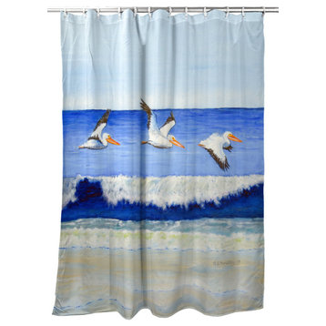 Betsy Drake Skimming the Surf Shower Curtain
