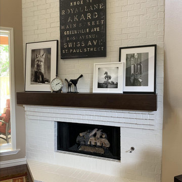 Cherry wood fireplace mantels