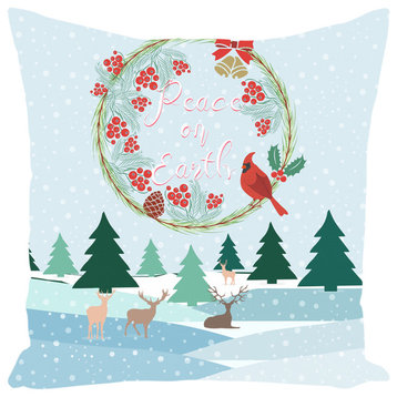 Peace on Earth Throw Pillow, 14x14, With Insert