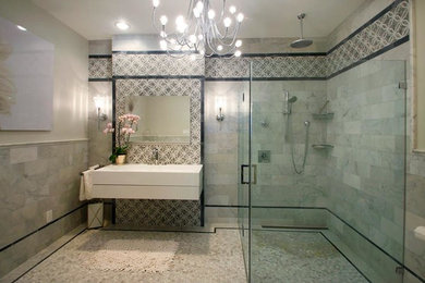 Inspiration for a transitional bathroom remodel in New York