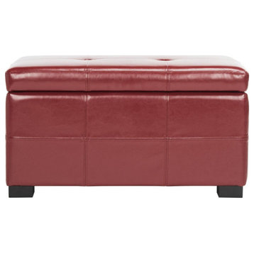 Gibson Tufted Storage Bench Sm Red