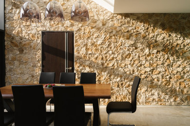 Inspiration for a country dining room remodel in New York