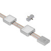 JESCO Radianz 2-Light LED 12" Track Lighting Extension Kit 3000K, Silver, Square