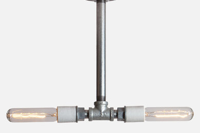 Industrial Light - Double Pendant Pipe Lamp
