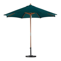Wood Pulley Market Umbrella - Outdoor Umbrellas