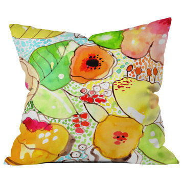 Deny Designs Cayenablanca Organic Flowers Outdoor Throw Pillow