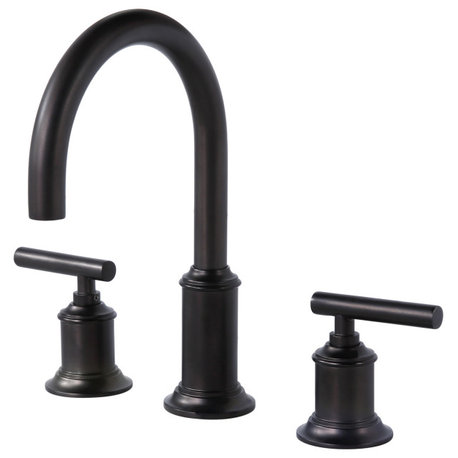 Modern Gooseneck Spout Faucet, Bronze