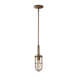Feiss Urban Renewal 1 Light Mini Pendant in Dark Antique Brass - Products