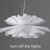 MIRODEMI® Arbon | White Pendant Light in the Shape of Flower, Dia15.7xh7.9", Cool Light