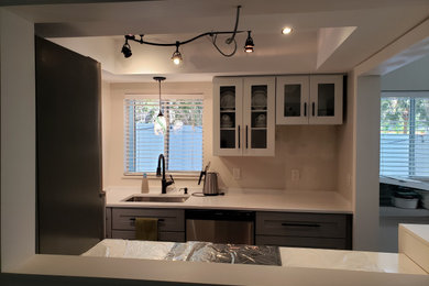 Inspiration for a modern home bar remodel in Tampa