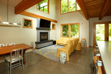 Example of a trendy living room design in Other