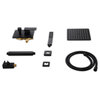 Commercial Ceiling Mount Shower System Pressure Balance Valve and Trim, Matte Black, 12"