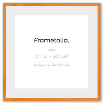 20" x 20" Orange Marmalade Narrow Mat - 7/8 Lavo Frame